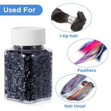 1000pcs Micro Silicone Rings - 5mm Micro Link Rings For Secure Hair Extensions, Professional Silicone Hair Extension Beads For DIY Hairstyles, Braid Hair Extensions, Feather Extensions, Hairstylist Supplies, Halloween - Multicolor - View 7