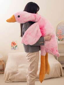 1pc Cute Big White Goose Plush Doll, Colorful Goose Stuffed Animal Pillow, Sofa Bed Sleeping Companion Doll, Birthday Gift - Multicolor - View 23