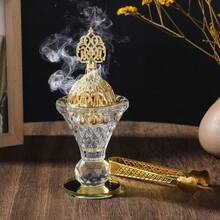 1 Set Luxury Gold Incense Burner, Including Mabhara, Alois, And Bakur Incense Burners. Suitable For Home, Outdoor, Aromatherapy, Holiday Gifts, And Daily Use - Multicolor - View 10