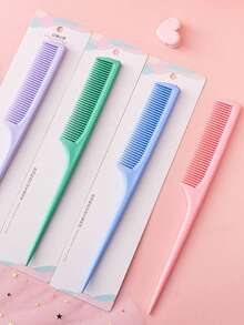 1 Hair Picking And Distribution Comb Fashionable Candy Colored Pointed Tail Comb Hair Styling Modification Accessory Suitable For Hair Salons And Home Use - Multicolor - View 1