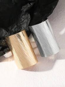 1pc/2pcs Fashionable Half-Pack Ponytail Holder Decorative Hair Tie With Thick Metal Hair Clip, Ladies Accessory, Half-Open Metal Hair Clip And Semi-Circular Hook Clip, Gold, Claw Clips, Hair Slide, Hair Barrettes, Hair Accessories For Women, Head Accessories - Multicolor - View 5