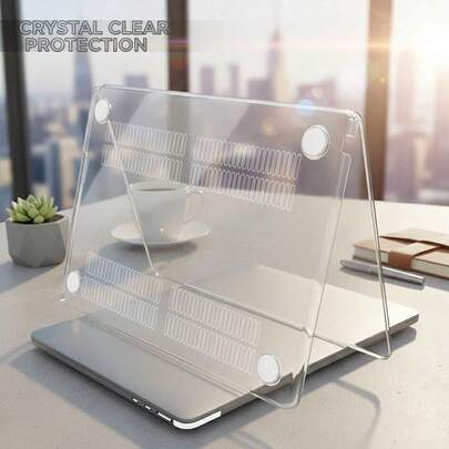 1 st. transparent, reptåligt, kristallklart hårt skal, smalt och lätt skyddsfodral för MacBook Air/Pro 13,3" 13,6" 14,2" 15,3" 16,2" tum