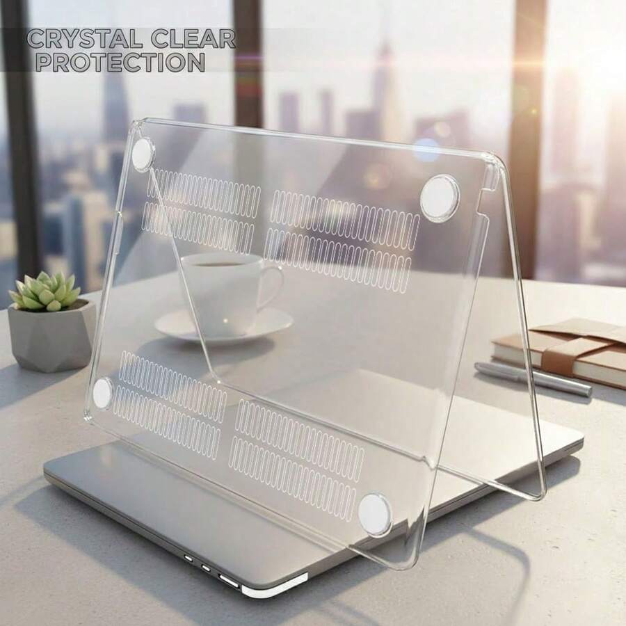 1个透明防刮水晶般清晰的硬壳保护套，超薄轻巧，适用于MacBook Air/Pro 13.3英寸、13.6英寸、14.2英寸、15.3英寸、16.2英寸 - 無色 - 查看 1