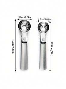 半支装冰淇淋勺，多功能冰淇淋水果勺，完美适用于舀取、挖取和盛放，适用于冰淇淋店、餐厅、家庭厨房、自助餐派对，厨房小工具 - 銀色 - 查看 8