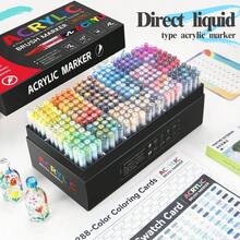 Bộ bút dạ acrylic lỏng 12-366 màu, bút dạ nhiều màu sắc, khô nhanh và chống phai màu, thích hợp cho vẽ tranh, minh họa, thủ công, sách tô màu và các dự án DIY khác trên giấy, vải, gỗ, đá, nhựa, thủy tinh, gốm sứ, bí ngô, kim loại, v.v. Tuyệt vời làm quà tặng lễ Phục sinh, Lễ Tạ ơn, Halloween, Giáng sinh. - Nhiều màu - Xem 4