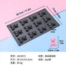 Molde de silicona en forma de oso de peluche lindo para hacer chocolate, decoración creativa de postres para el Día de San Valentín - Multicolor - Ver 9