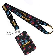 Cute Cat Cartoon Card Holder, ID Card Lanyard, Phone Strap, Key Chain, Neck Strap, Keychain, Bag Charm, Gift For Friends, Sisters, Teachers - Multicolor - View 57