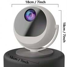 2026 New Release Globe-Themed 1080p Portable Projector | Brand-New Wifi 6 Projector 4k With Auto Keystone Correction & Manual Focus | Home Cinema Movie Projector Powered By XBJ-3600 Chip | Android 12.0 & 6 Bluetooth Projector Bedroom | Compact Mini Projector For Home & Outdoor Use | Ideal Gift For Halloween, Christmas, Valentine's & Back-To-School (Remote Included) - 查看 9