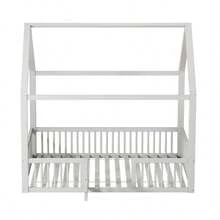 Grey (Without Mattress) Product Code: 93 (=491011AAG) Upholstered Double Bed With Adjustable Headrests, Hydraulic Bed Frame With Storage, Linen Bed With Metal Slatted Base, Grey (Without Mattress) - White - View 3