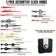 3pcs Quiet Quartz Movement, 2pcs 16mm Shaft Length, 1pc 23mm Shaft Length, 3 Sets Of Clock Hands, For DIY Clock, Repair, Replacement, Gifts - Multicolor - View 3