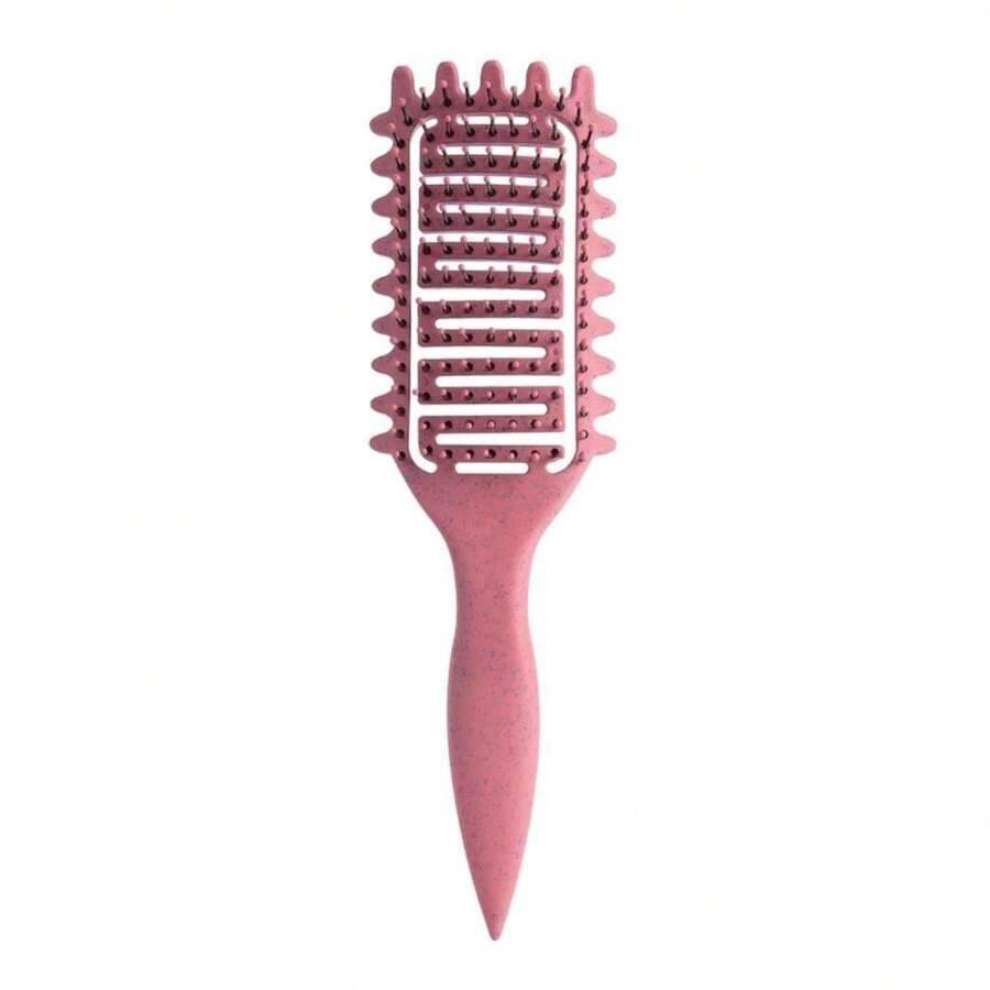 Curl Defining Brush,2024 Curly Hair Brush,Vented Hair Brush For Detangling, Shaping And Defining Curls For Women And Men Less Pulling (Pink) - ColorJ - 查看 1