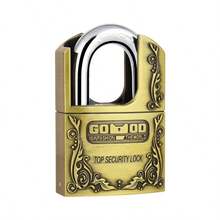 家用防盗挂锁，户外防水，防锈，适用于仓库、大门、宿舍橱柜 - 黃色 - 查看 2