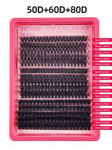 384/300片单根假睫毛，睫毛册，簇状假睫毛，DIY家用睫毛嫁接，簇状假睫毛，单根假睫毛，假睫毛