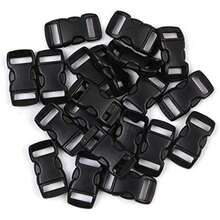 1 Inch, 6 Pack Black Plastic Side Release Buckle For Paracord Bracelets (1") - / - View 4