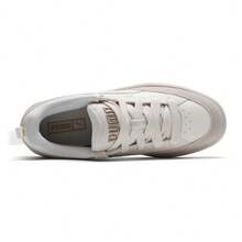 Puma Calzado casual para hombre y mujer, Park-Lifestyle OG Mix, cómodo, ligero, suela suave, rebote y amortiguación, calzado de skate urbano, calzado deportivo retro sencillo para entrenamiento, fitness, desplazamientos, viajes, 406463-01 - Blanco-gris - Ver 5