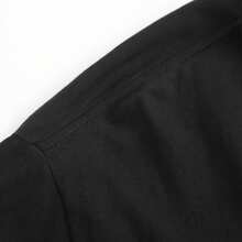 Camiseta de algodón de manga corta con cuello redondo y diseño creativo, adecuada para el uso diario y para hacer deporte, con dibujos humorísticos o letras simples, suave y cómoda. - Negro 11 - Ver 4
