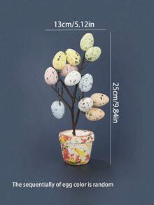 1/2 piezas Centro de mesa de árbol de huevos de Pascua - Decoración de primavera y Pascua para baby shower, fiesta en casa, celebración de boda - Multicolor - Ver 4