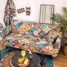 Funda para Sillonescon Funda de Almohada Funda de Sofa 3 Plazas Cubre Sillones Sala Ajustables Sofa Cover 360° Cobertura Funda para Sofá de Supersuave y Elástica Lavable a máquina - Bohemia - Ver 2