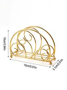1个金色创意铁艺餐巾架，多种款式可选，优雅镂空底部设计，承重力强，精致装饰餐桌、厨房、客厅，兼具艺术性和实用性，餐厅必备。 - 彩色 - 查看 15