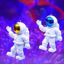 1个漂浮宇航员水族箱装饰品 - 可爱的太空人水族箱配件 - 适用于各种鱼缸和游泳池