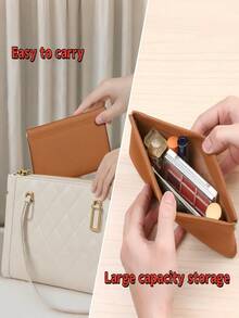 1PC Self-Closing Long Wallet, Simple Style Leather Purse For Women, Passport Driver's License ID Document Holder, Earphone Data Cable Cash Cosmetic Storage Bag, Mini Travel Wallet Phone Pouch, Business Casual Travel Essentials Vacation Summer Holiday Back To School Accessories - Multicolor - View 4