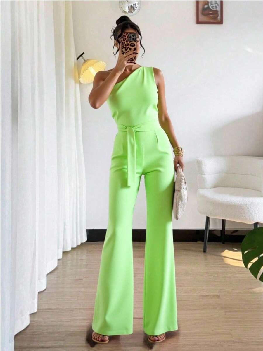 TAILORED JUMPSUIT - 淺綠色 - 查看 1