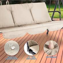 Patio Lounge Chair & Swing Chair - 卡其色 - 查看 6