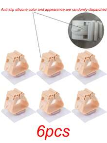 3 pezzi Supporto per scopa e mocio, montato a parete, morsetto per scopa autoadesivo, senza bisogno di forare, adatto per casa, giardino, garage e spazio di stoccaggio, per appendere scope e paletta - Multicolore - Visualizzare 20