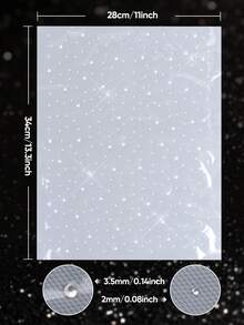 12片/包 熨烫式水钻贴纸，水晶闪光热熔装饰贴片，适用于DIY工艺品、服装（经典款） - 彩色 - 查看 10