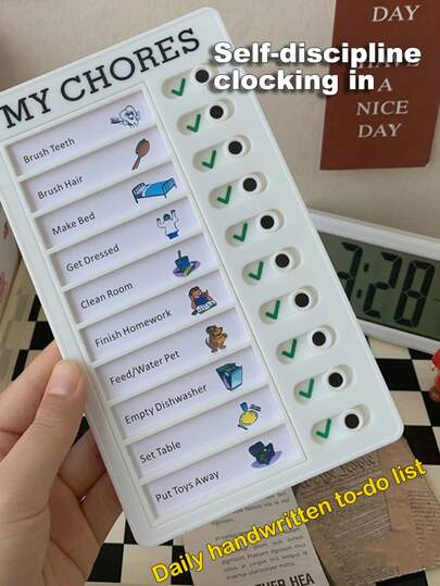 1 Piece To-Do List Board, Detachable And Reusable Portable Household Chore Chart Memo Board, DIY Message Home Travel Plan Reminder Sheet, Daily Work Plan Task List, Exercise Fitness, Complete Tasks On Time Notepad