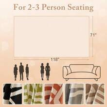 Gugxiom 180cm*300cm Fundas de sofá Estilo Bohemio Fundas de sofá para Perros y Gatos Cubre Salas esquineras en l para sofá de 3 Cojines Té con Leche - T con Leche - Ver 6