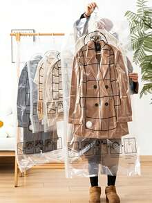 5pcs Extra Large Vacuum Storage Bags, Thick Compression Bags, Long Rectangular Design, No Power Required, Protect Clothes & Save Space - Multicolor - View 9