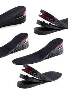 1-Pair Black 5cm Invisible Air Cushion Height Increasing Insoles – Multi-Layer Adjustable Height Shoe Inserts For Women & Men, Breathable Perforated Comfort Insoles, Ideal For Daily Wear Commutes Date Nights All-Day Foot Support, Bestselling Hidden Height Boost Insoles, Perfect For Valentine's Day Practical Gift For Friends Colleagues Height-Enhancement Enthusiasts - màu đen - Xem 7