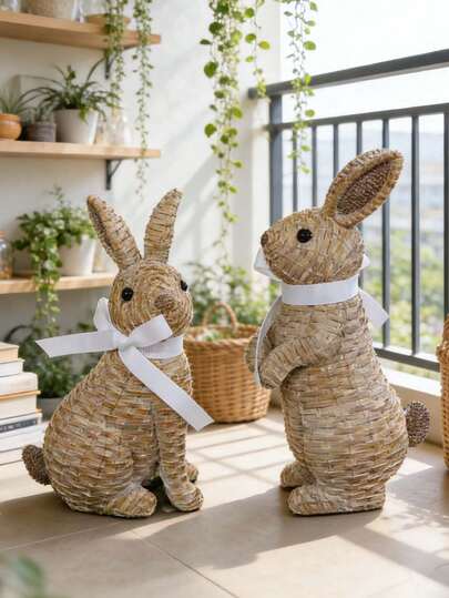 卡通兔子造型装饰品，适用于客厅、办公室、毕业季、卧室、生日、房间装饰、教师节、母亲节等场合。