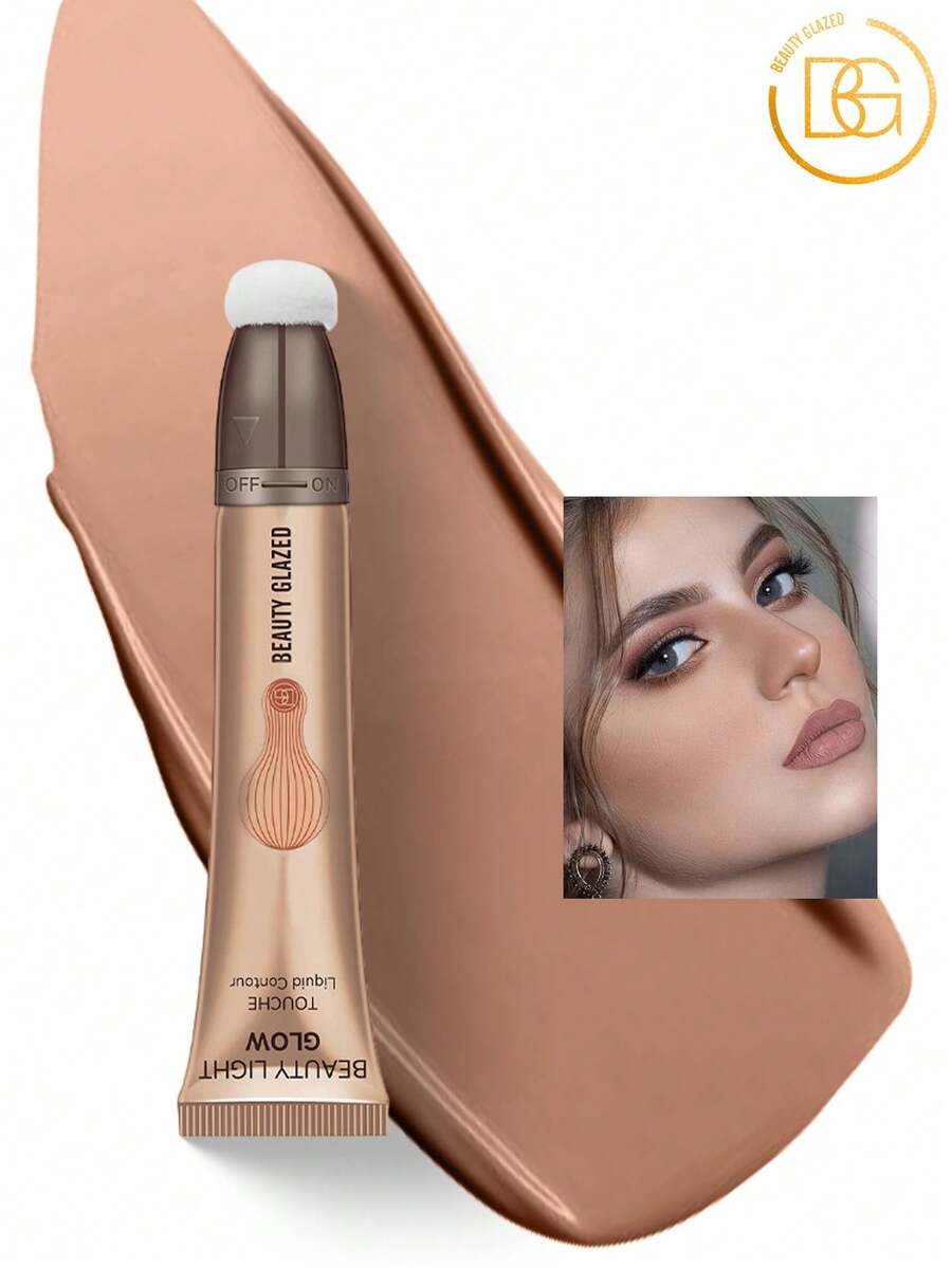 beauty glazed 液体遮瑕修容棒，含化妆海绵，高遮瑕力，自然哑光妆效，超柔滑配方，遮瑕棒 - #01 - 查看 1