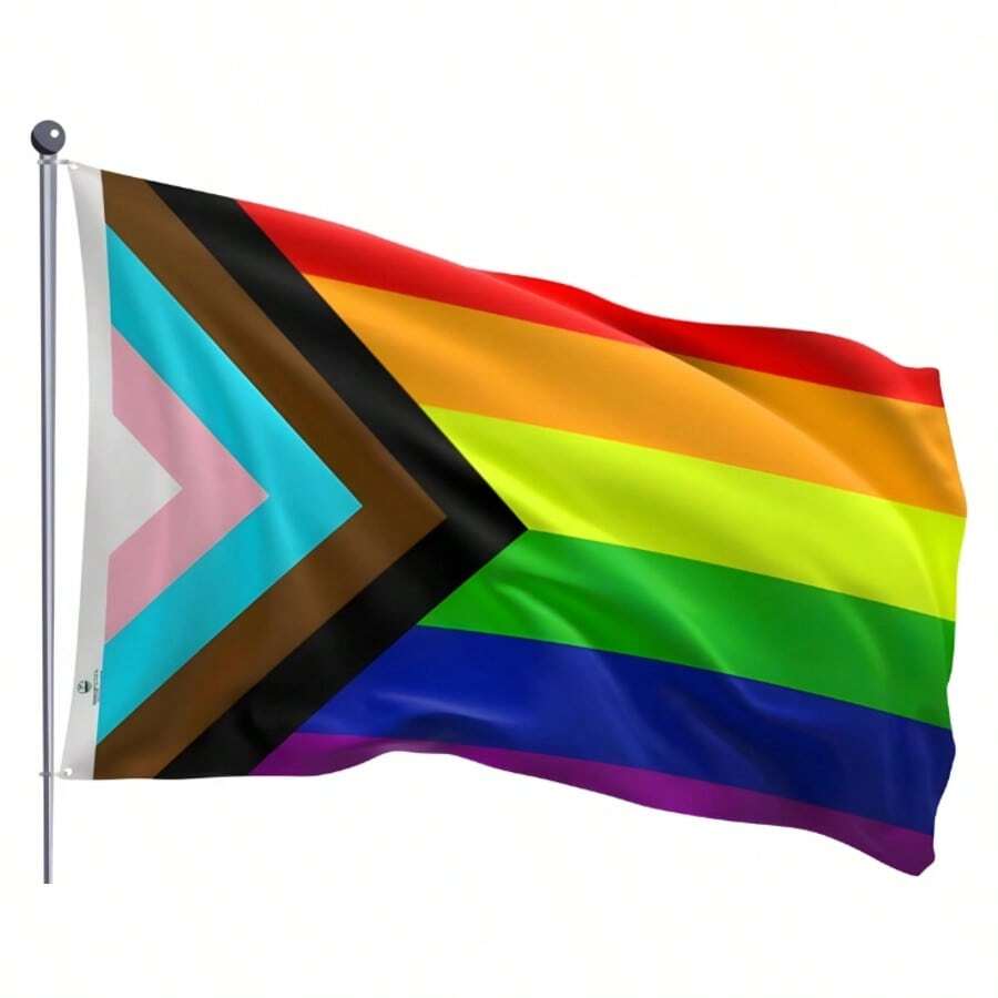Bandeira Comunidade Lgbtqi Orgulho Arco Íris Uma face - 0,70 X 1,00m - Multicolorido - Visão 1