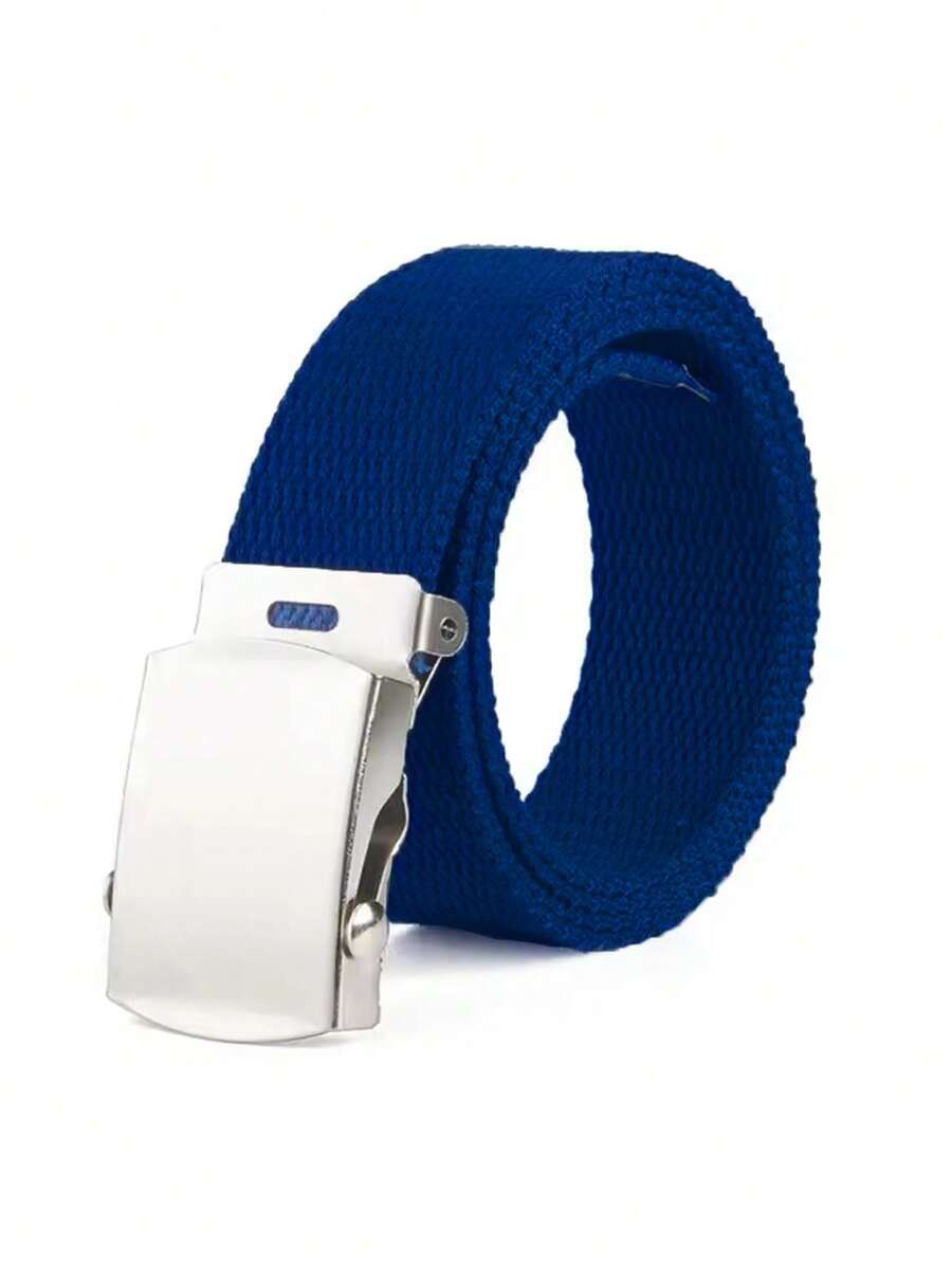 Men's Wide Belt, Nylon, Casual, Polyester, Metal Buckle, Canvas, Military, Tactical 2026 - Blue - View 1