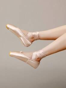 Women's Fashion Light Pink Satin Ballet Pointe Shoes, Non-Slip Rubber Sole, Indoor/Outdoor Dance Shoes, Toe Protection, Wrap-Around Ribbon, Professional Performance Dance Hall Comfortable & Lightweight - Baby Pink - View 6
