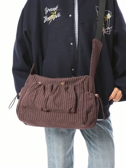 Stor kapacitet Ny herrväska med axelrem, Vattentät mångsidig axelväska för studenter, Daglig pendling, Utomhusresor, Modern