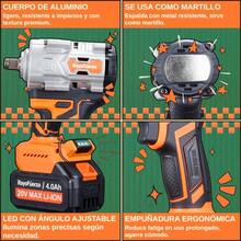 Llave De Impacto 2 Batería 1/2" Inalámbrica Eléctrica 600n.m,Incluye Juego Completo De Accesorios,Motor brushless - Naranja - Ver 8
