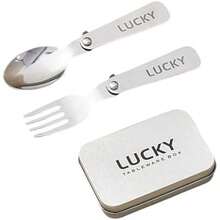 Mess Kit, Outdoor Metal Tableware Folding Camping Cutlery With Storage Box Fork Spoon Travel Utensils For Outdoor Picnics Dining - A-5 - Xem 1