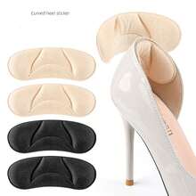 Arch Heel Grips, Soft Anti-Friction Anti-Slip Shoe Pads, Self-Adhesive Adjustable Shock Absorbing Heel Inserts - Apricot - View 1