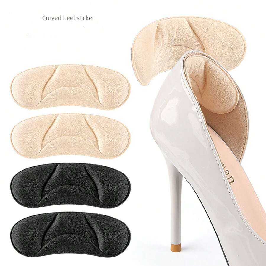 Arch Heel Grips, Soft Anti-Friction Anti-Slip Shoe Pads, Self-Adhesive Adjustable Shock Absorbing Heel Inserts - Apricot - View 1