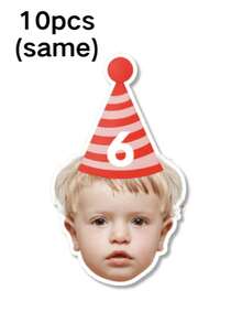 1/5/10/20pcs Customized Portrait Birthday Banner, Birthday Photo Banner, Face Banner, Personalized Fun Face Flag, Customized Image Party Pennant, Multipurpose, Decorative, Reusable, Elegant, Fashionable, High Quality, Vibrant Colors, Modern, Unique, Uploadable Digits Or Initials, For Birthday Party Decor, Wedding, Back To School Party, Valentine's Day - Multicolor - View 18