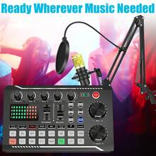 Podcast Equipment Bundle Audio Mixer All-In-One Podcast Production Studio With 3.5mm Microphone For Live Streaming, Podcast Recording, PC, Smartphone, DJ Mixer, Audio Interface With Studio Condenser Microphone, Plug-And-Play Live Sound Card, Perfect For Streaming, Singing, And Gaming For Computer Recording, Game Voice Communication, Music Recording, Home Use, 1200mAh - Black - View 7