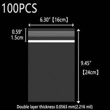 sealsuer 100个可重复密封透明塑料拉链袋,双层,厚度0.563毫米/2.216密耳,适用于旅行、运输和户外收纳,圣诞节和情人节礼物,透明塑料袋,冷冻袋,珠宝塑料包装袋,衣服/T恤/裤子透明包装袋,户外露营多用途工具包,周年纪念透明自粘袋 - 無色 - 查看 22