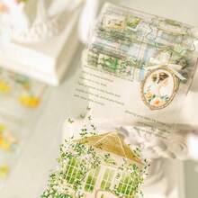 200cm/Roll, Floral And Character Patterns, Vintage Decorative Tape, Can Be Used To Decorate Phone Cases, Notebooks, Photo Albums, Postcards, Cups, Creative DIY Material Kit, Birthday Gift, Vintage-Themed Tape - Multicolor - View 5