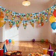 12pcs/Set Italian Brain Rot Party Banner - Cute Cartoon Character & Brain Themed Design, Paper Decor, Suitable For Halloween, Christmas, Birthday - Indoor/Outdoor Party Supplies, Holiday Wall Art | Fun Design - Multicolor - View 1