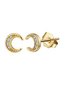 1 PC 925 Sterling Silver Stud Earrings With Water Drop Cut Zirconia Stone Elegant And Timeless Jewelry For Teenager Girl - one-size - View 17