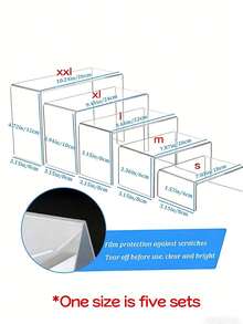 一套可重复使用的U型亚克力展示架 - 适用于展示纸杯蛋糕、珠宝、自助餐和派对用品。坚固耐用，可调节，易于组装。 - 彩色 - 查看 9